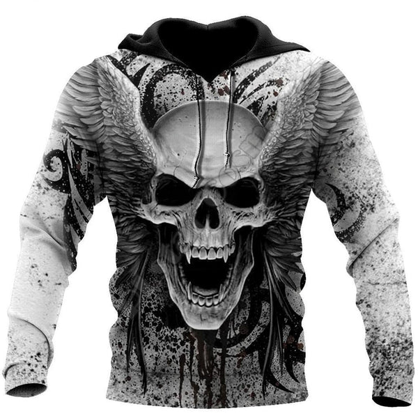 New Hoodies Sweatshirt Horror Skull - Skulls Aso