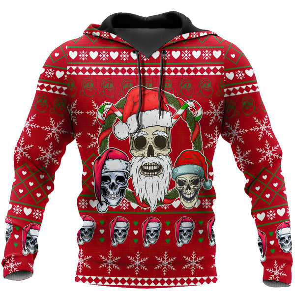 New Christmas fashion Skull Hooded Sweatshirts - Skulls Aso